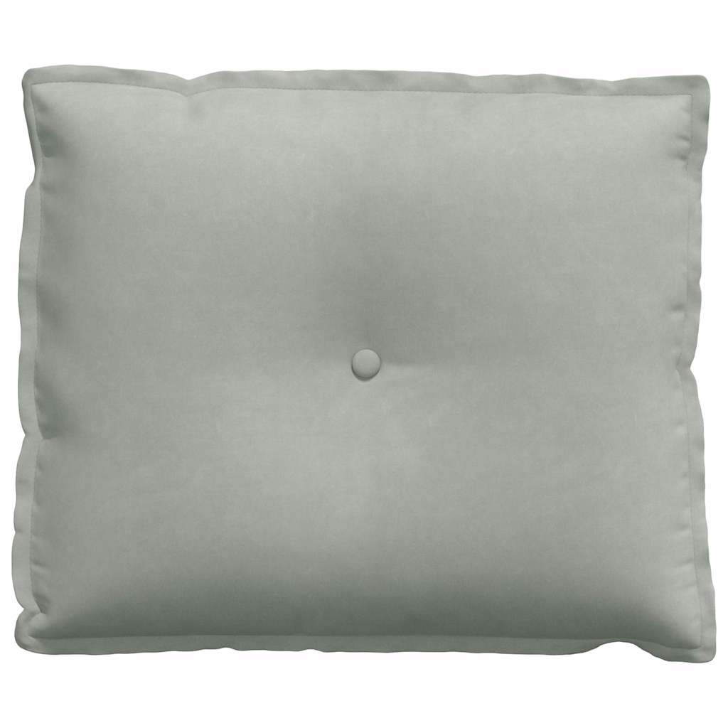 Cuscino per Schiena Grigio chiaro 60 x 50 cm Tessuto in Cords 42014675