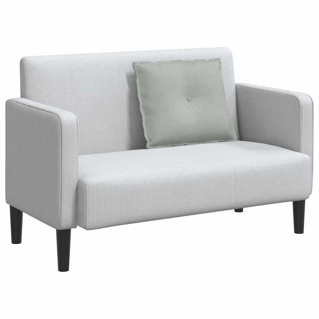 Cuscino per Schiena Grigio chiaro 60 x 50 cm Tessuto in Cords 42014675
