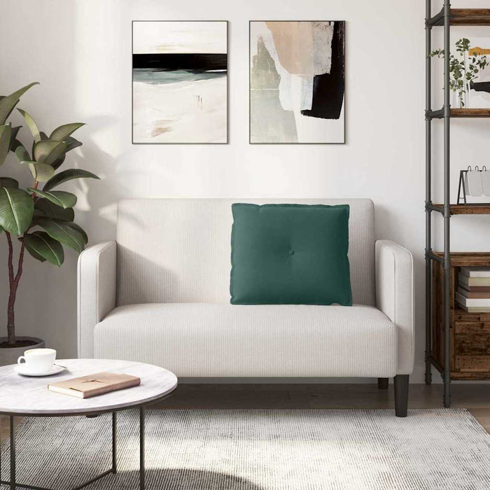 Cuscino per Schiena Verde Scuro 60 x 50 cm Tessuto in Cords 42014677