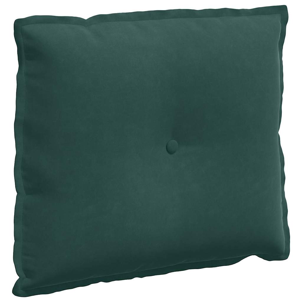 Cuscino per Schiena Verde Scuro 60 x 50 cm Tessuto in Cords 42014677