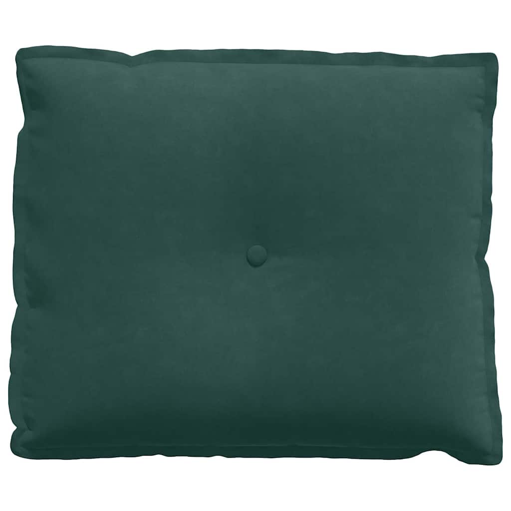 Cuscino per Schiena Verde Scuro 60 x 50 cm Tessuto in Cords 42014677
