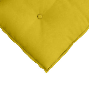 Cuscino per Schiena Giallo 60 x 50 cm Tessuto in Cords 42014682