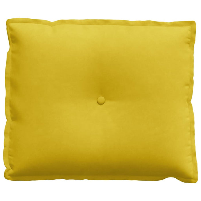 Cuscino per Schiena Giallo 60 x 50 cm Tessuto in Cords 42014682
