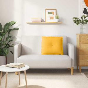 Cuscino per Schiena Giallo Chiaro 60 x 50 cm Tessuto in Cords 42014699