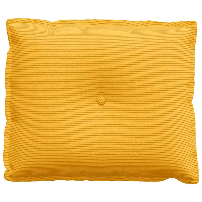 Cuscino per Schiena Giallo Chiaro 60 x 50 cm Tessuto in Cords 42014699