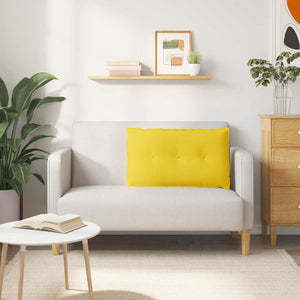Cuscino per Schiena Giallo Chiaro 80 x 19 x 50 cm Tessuto 42014710