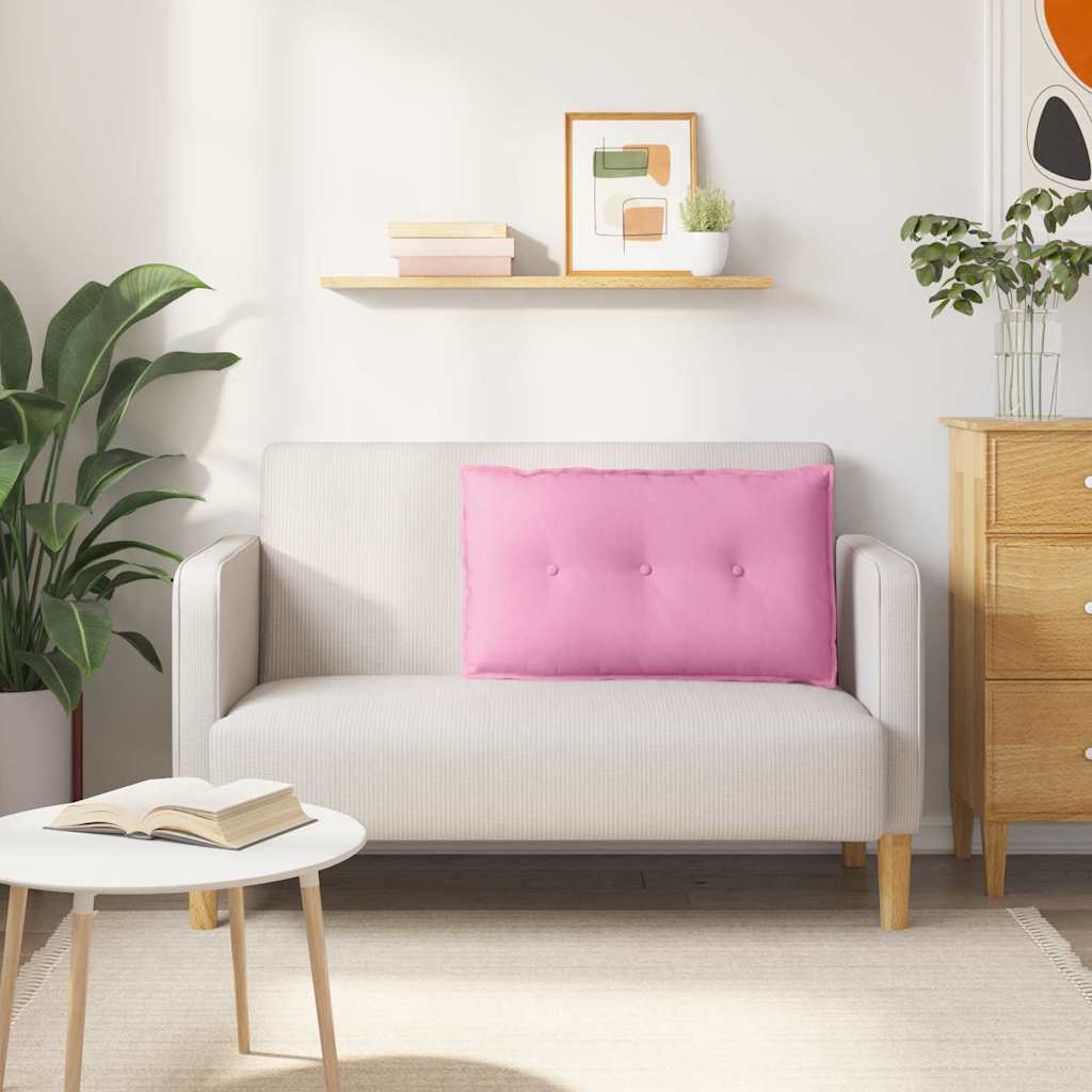 Cuscino per Schiena Rosa 80 x 19 x 50 cm Tessuto 42014716