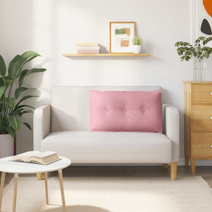 Cuscino per Schiena Rosa 80 x 50 cm Tessuto in Cords 42014722