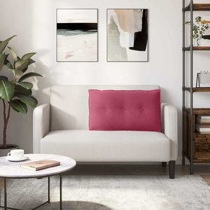 Cuscino per Schiena Rosso Vino 80 x 50 cm Tessuto in Cords 42014723