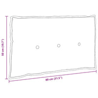 Cuscino per Schiena Marrone 80 x 50 cm Tessuto in Cords 42014726