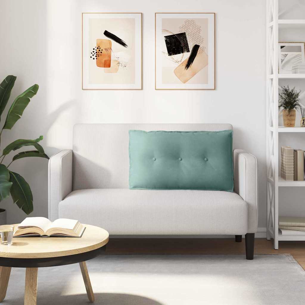 Cuscino per Schiena Verde Mare 80 x 50 cm Tessuto in Cords 42014728