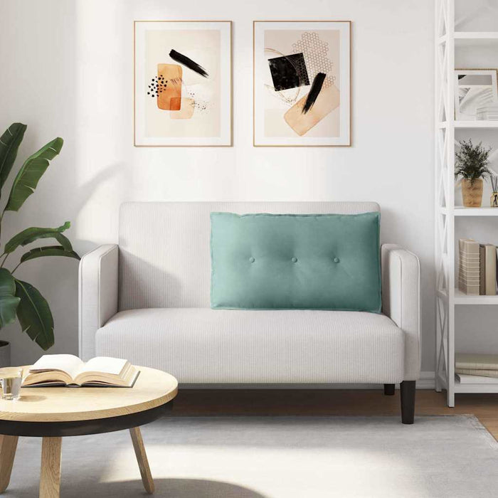 Cuscino per Schiena Verde Mare 80 x 50 cm Tessuto in Cords 42014728