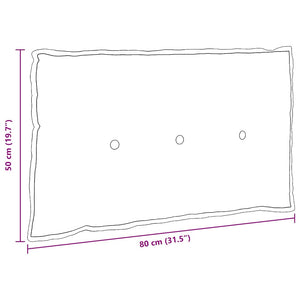 Cuscino per Schiena Nero 80 x 50 cm Tessuto in Microfibra 42014733