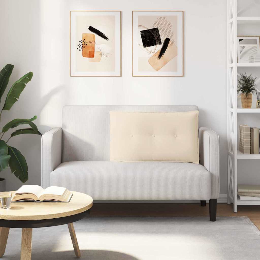 Cuscino per Schiena Beige 80 x 50 cm Tessuto in Microfibra 42014735