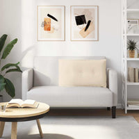 Cuscino per Schiena Beige 80 x 50 cm Tessuto in Microfibra 42014735