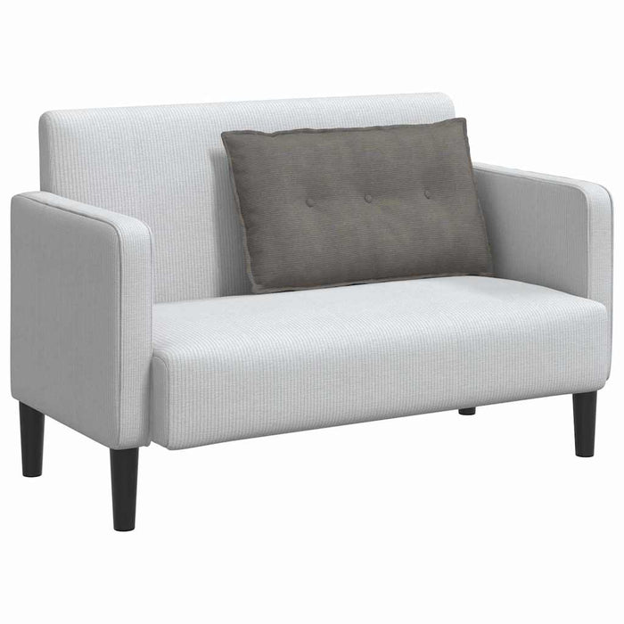 Cuscino per Schiena Grigio chiaro 80 x 50 cm Tessuto in Cords 42014736