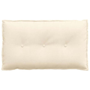 Cuscino per Schiena Crema 80 x 50 cm Tessuto in Cords 42014738