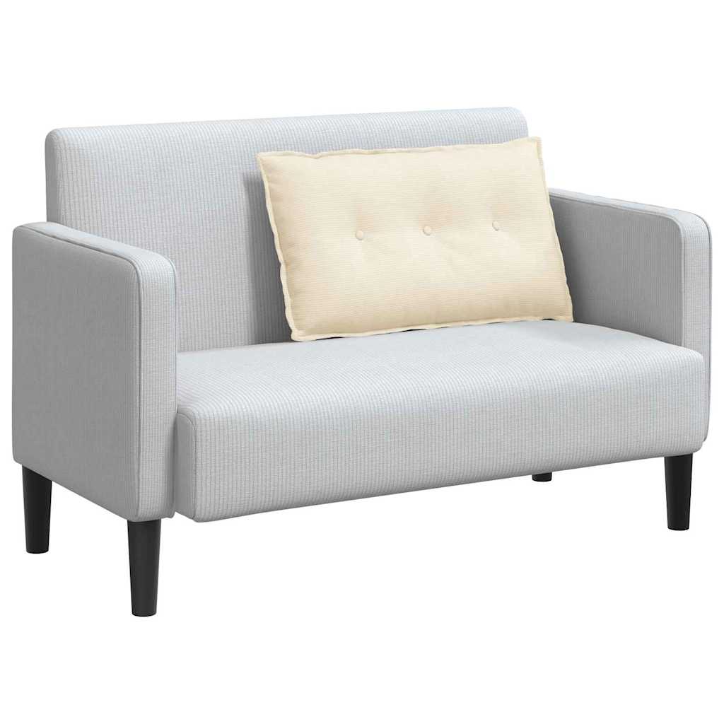 Cuscino per Schiena Crema 80 x 50 cm Tessuto in Cords 42014738