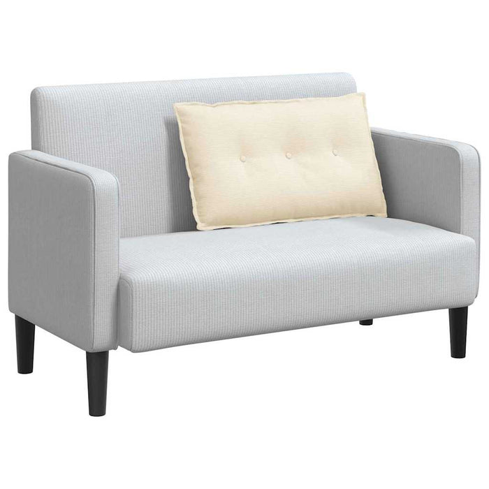 Cuscino per Schiena Crema 80 x 50 cm Tessuto in Cords 42014738