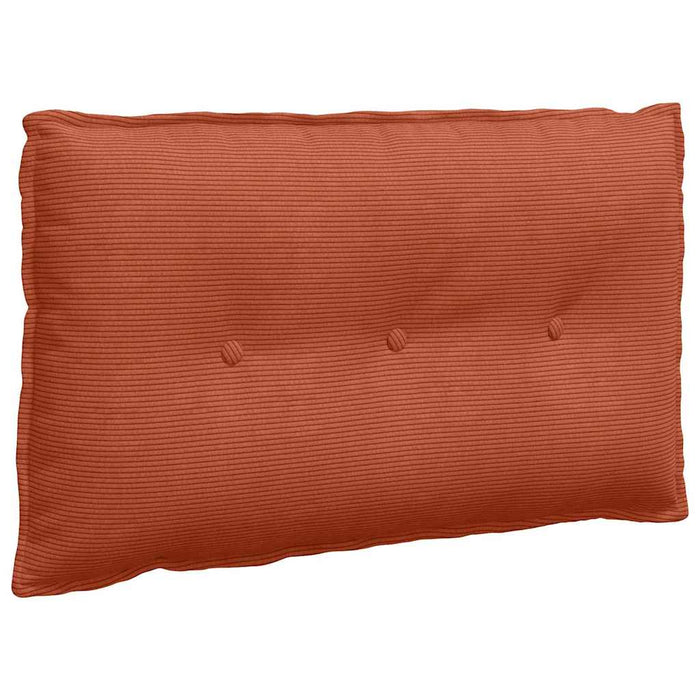 Cuscino per Schiena Rosso Arancio 80 x 50 cm Tessuto in Cords 42014743