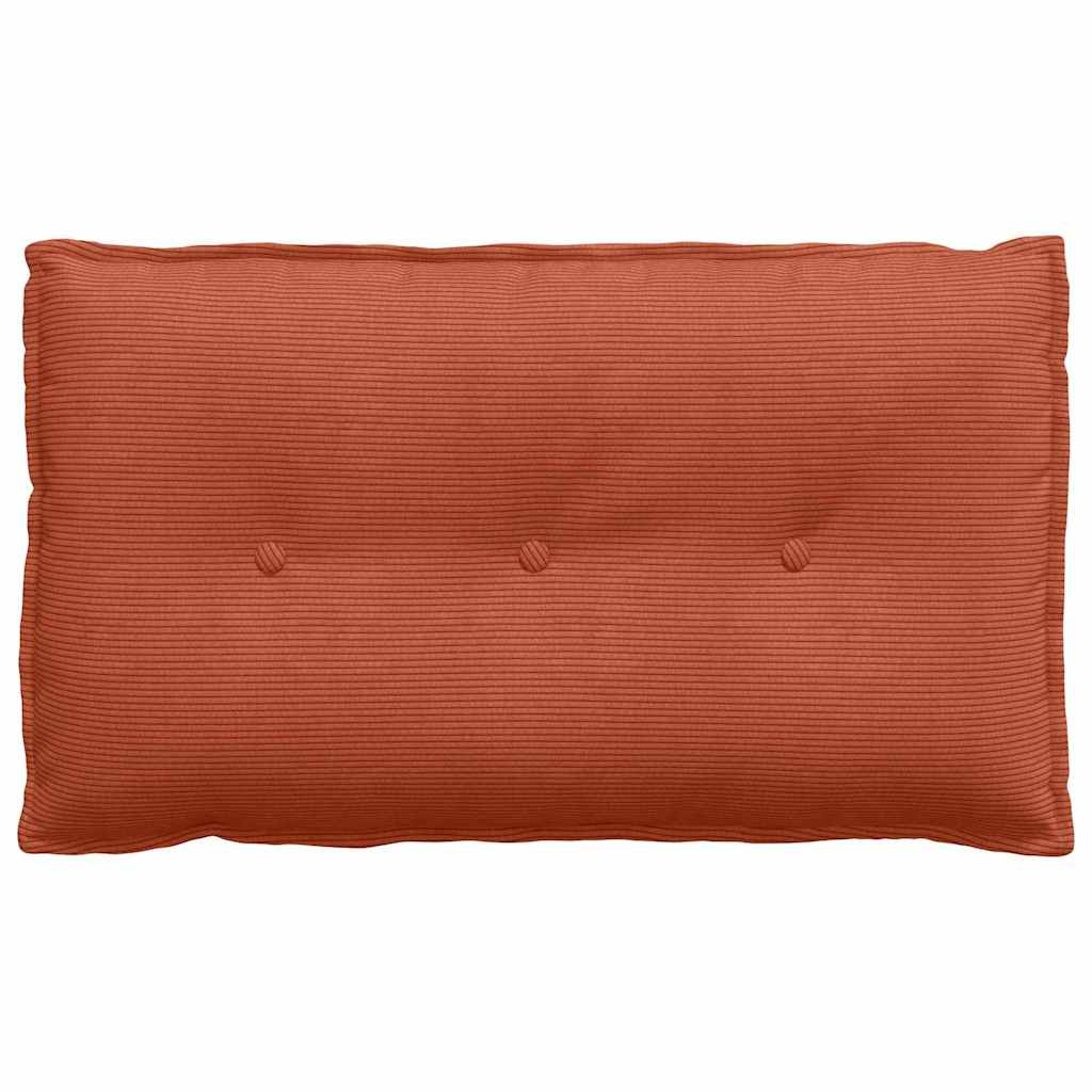 Cuscino per Schiena Rosso Arancio 80 x 50 cm Tessuto in Cords 42014743