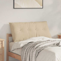 Cuscino per Schiena Crema 100 x 19 x 50 cm Tessuto 42014751