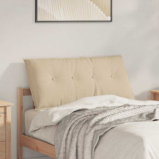 Cuscino per Schiena Crema 100 x 19 x 50 cm Tessuto 42014751