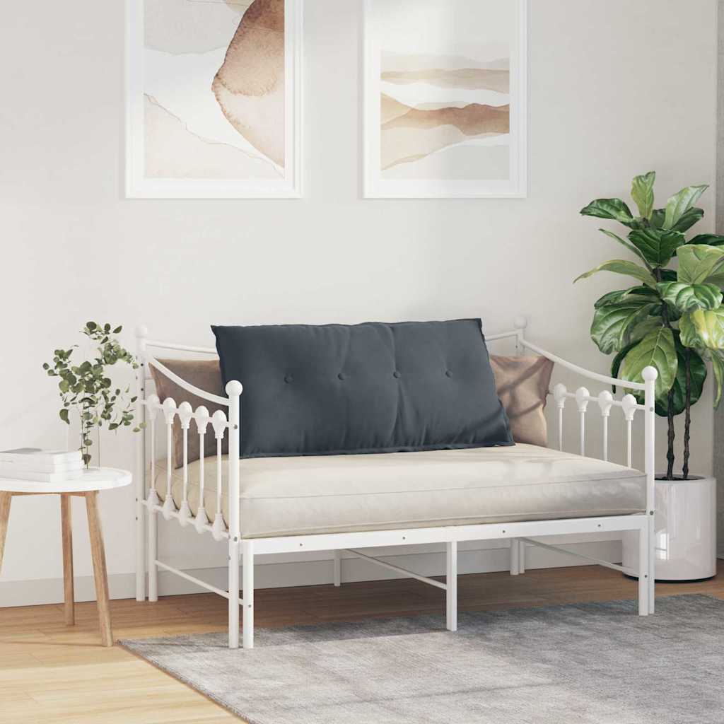 Cuscino per Schiena Grigio scuro 100 x 50 cm Tessuto in Cords 42014762