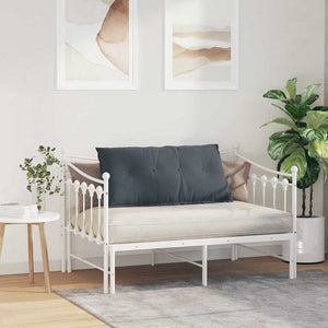 Cuscino per Schiena Grigio scuro 100 x 50 cm Tessuto in Cords 42014762