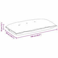 Cuscino per Schiena Grigio scuro 100 x 50 cm Tessuto in Cords 42014762