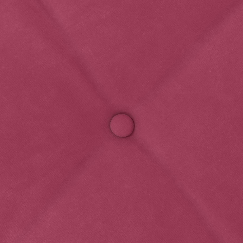Cuscino per Schiena Rosso Vino 100 x 50 cm Tessuto in Cords 42014766