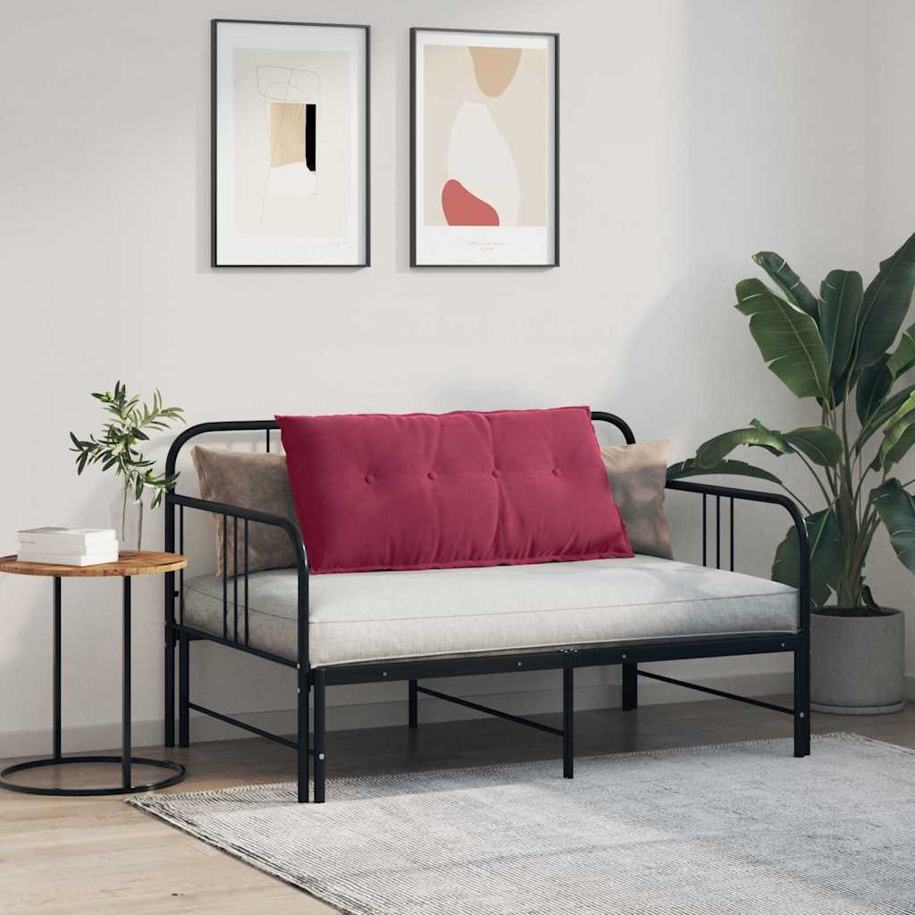 Cuscino per Schiena Rosso Vino 100 x 50 cm Tessuto in Cords 42014766