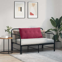 Cuscino per Schiena Rosso Vino 100 x 50 cm Tessuto in Cords 42014766