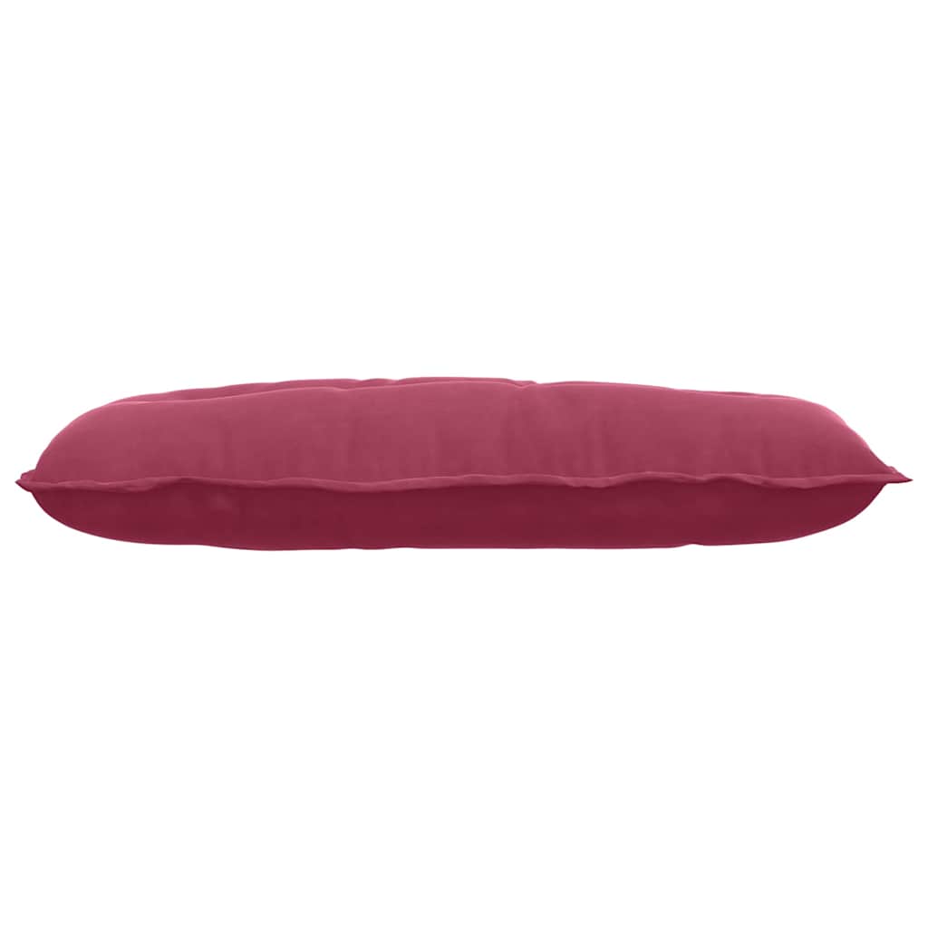 Cuscino per Schiena Rosso Vino 100 x 50 cm Tessuto in Cords 42014766