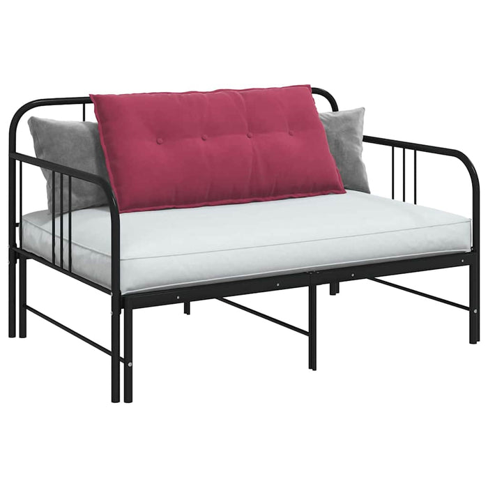 Cuscino per Schiena Rosso Vino 100 x 50 cm Tessuto in Cords 42014766