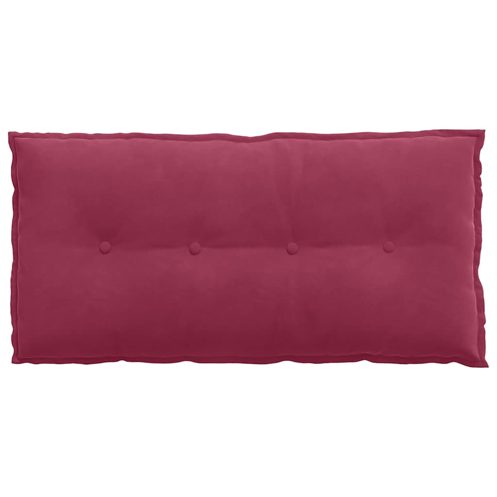 Cuscino per Schiena Rosso Vino 100 x 50 cm Tessuto in Cords 42014766