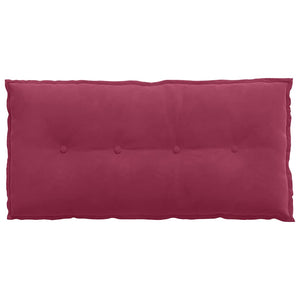 Cuscino per Schiena Rosso Vino 100 x 50 cm Tessuto in Cords 42014766