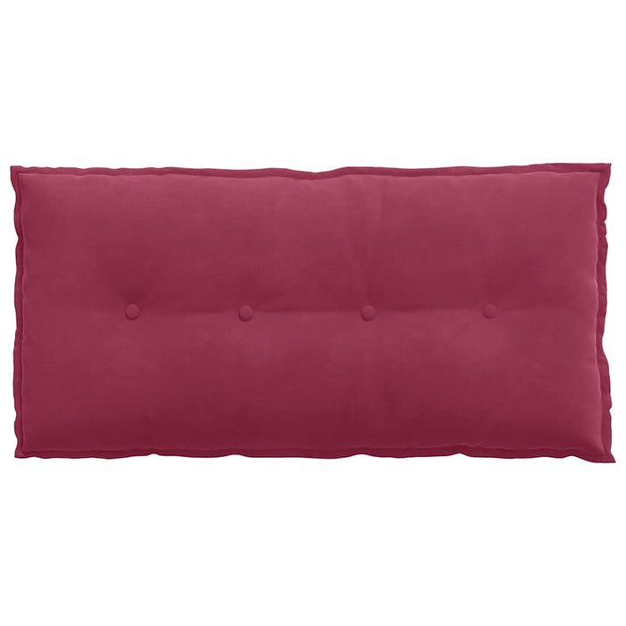 Cuscino per Schiena Rosso Vino 100 x 50 cm Tessuto in Cords 42014766