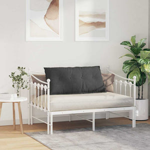 Cuscino per Schiena Grigio scuro 100 x 50 cm Tessuto in Cords 42014780