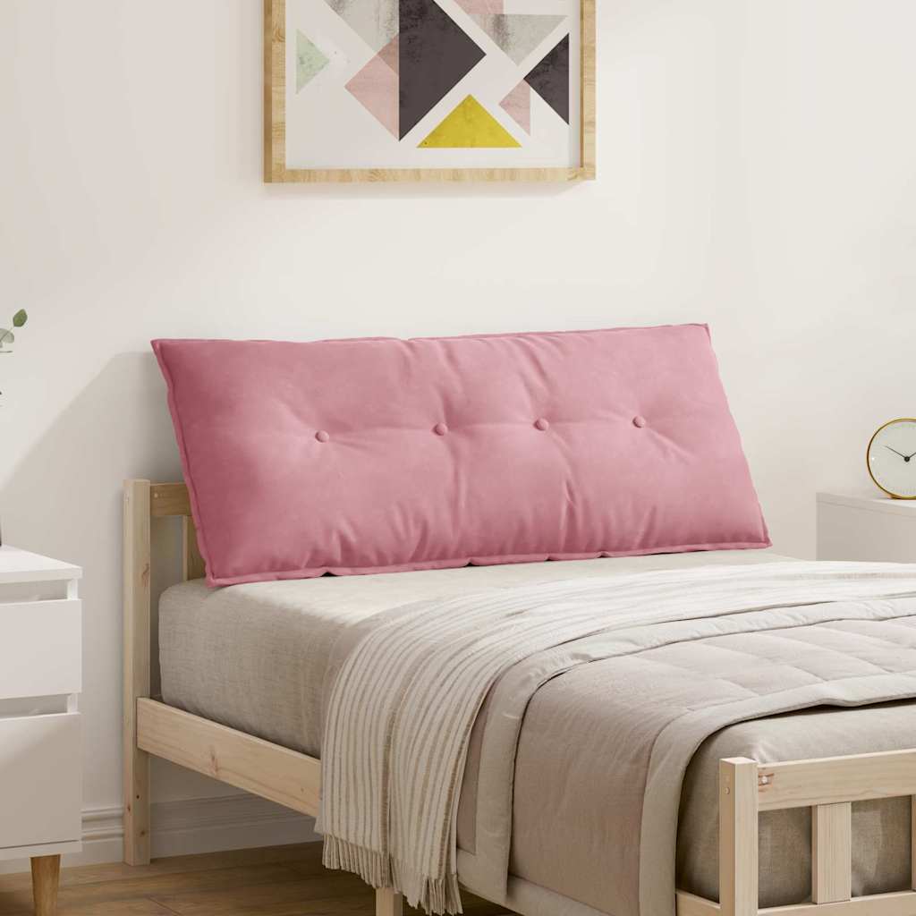 Cuscino per Schiena Rosa 120 x 50 cm Tessuto in Cords 42014808