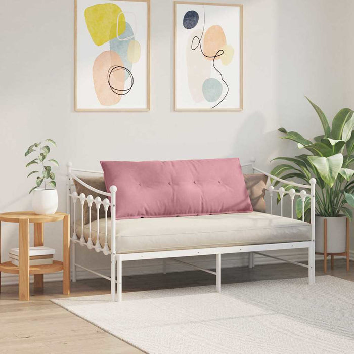 Cuscino per Schiena Rosa 120 x 50 cm Tessuto in Cords 42014808