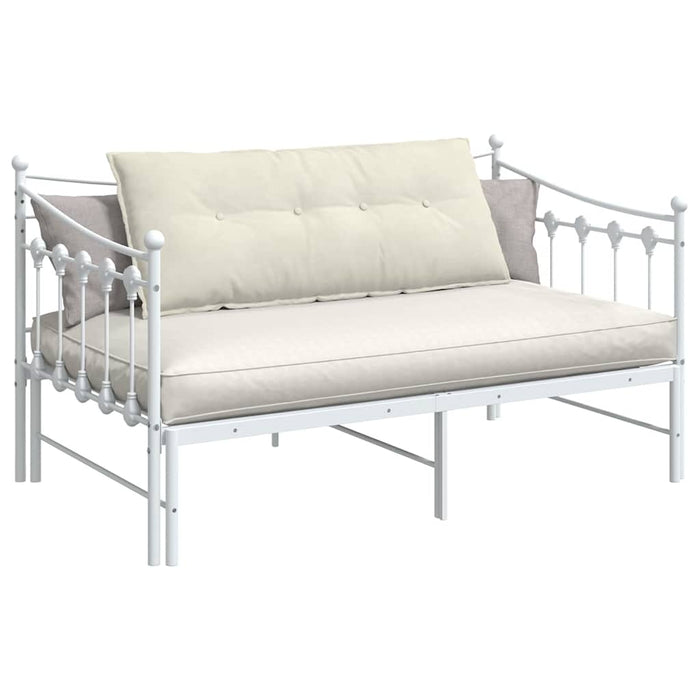 Cuscino per Schiena Crema 120 x 50 cm Tessuto in Cords 42014813