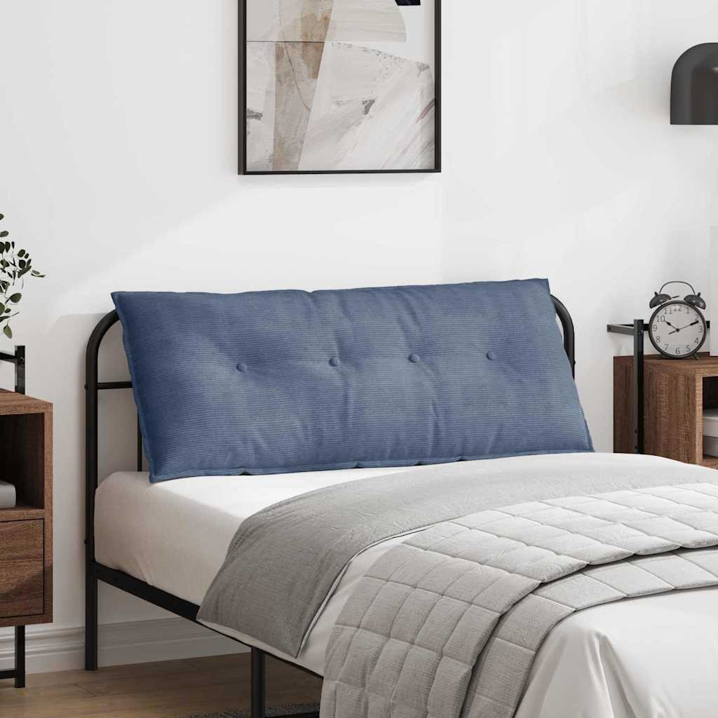 Cuscino per Schiena Blu 120 x 50 cm Tessuto in Cords 42014825