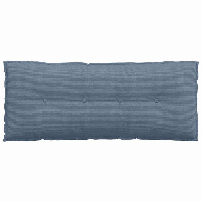 Cuscino per Schiena Blu 120 x 50 cm Tessuto in Cords 42014825
