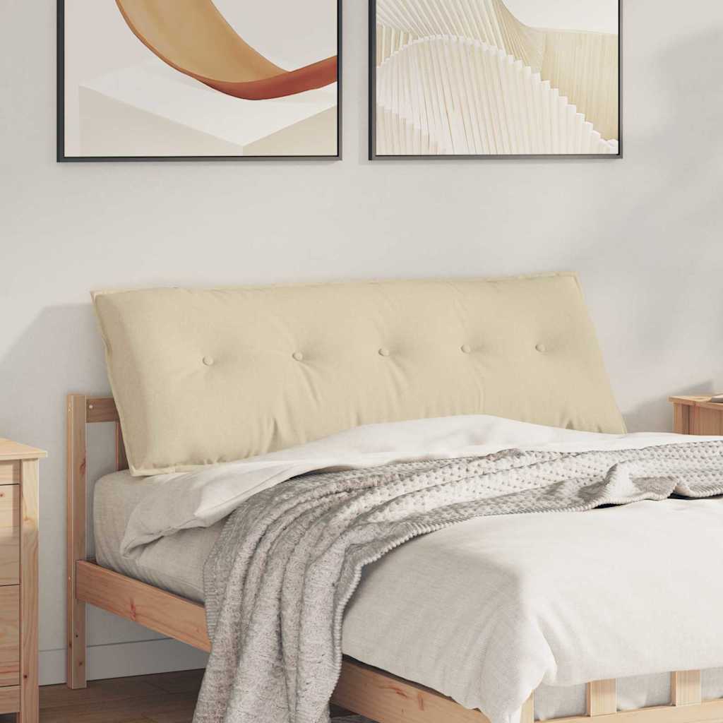 Cuscino per Schiena Crema 140 x 19 x 50 cm Tessuto 42014837