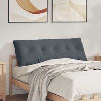 Cuscino per Schiena Grigio scuro 140 x 50 cm Tessuto in Cords 42014848