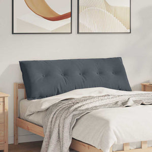 Cuscino per Schiena Grigio scuro 140 x 50 cm Tessuto in Cords 42014848