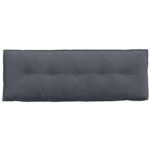 Cuscino per Schiena Grigio scuro 140 x 50 cm Tessuto in Cords 42014848