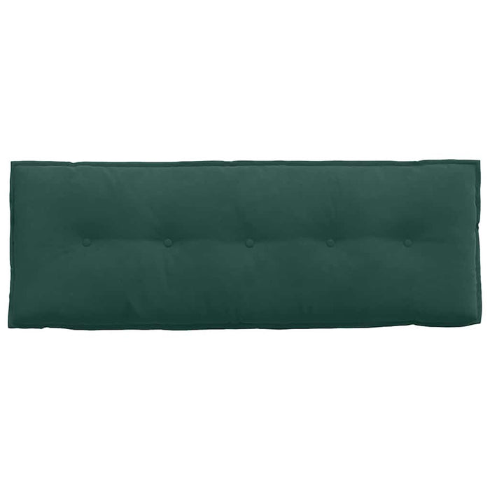 Cuscino per Schiena Verde Scuro 140 x 50 cm Tessuto in Cords 42014849