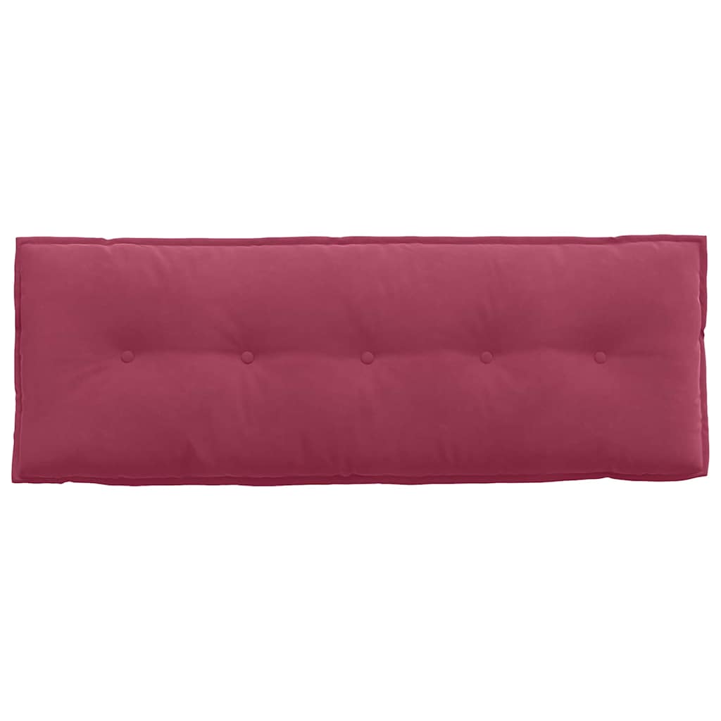 Cuscino per Schiena Rosso Vino 140 x 50 cm Tessuto in Cords 42014852
